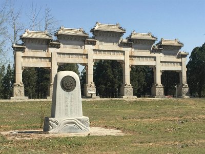 仿古五門(mén)石雕牌坊